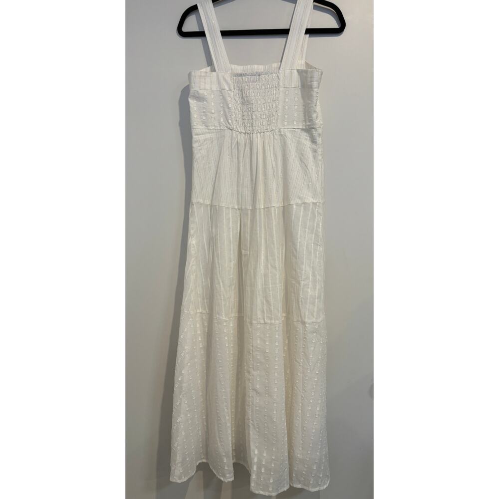 Vince Camuto Tiered Maxi Dress Womens Size Small S White Cottagecore Boho - Picture 5 of 7